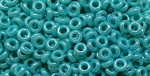 (image for) TOHO 8/o Demi Round, Turquoise Opaque Rainbow, color # 8TD-413-50