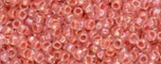 (image for) TOHO Size 11/o Round Seed Bead-Salmon Lined Crystal Rainbow. 11T779-100