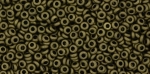 (image for) TOHO 11/o Demi Precision Round Seed Bead, Olive Brown Iris Metallic Matte, color # 11TD-702-50