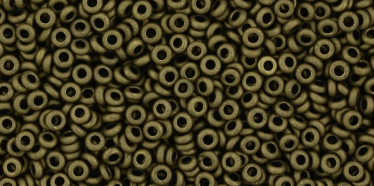 (image for) TOHO 11/o Demi Precision Round Seed Bead, Olive Brown Iris Metallic Matte, color # 11TD-702-50