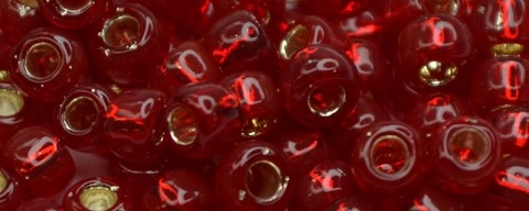 (image for) TOHO 6/o Round Seed Bead-Dark Ruby Silver Lined. 6T25C-100