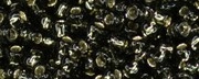 (image for) TOHO Size 15/o Round Seed Bead-Dark Black Diamond Silver Lined. 15T29C-100