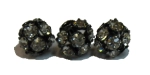 (image for) 6mm Rhinestone Round-Gunmetal/Crystal-100 pack