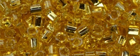 (image for) TOHO 2mm Cube Shape Seed Beads-Light Topaz Silver Lined