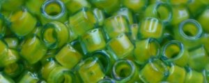 TOHO Aiko-Lime Green Lined Aqua Transparent TB-307-50 (image for) TOHO Aiko-Lime Green Lined Aqua Transparent TB-307-50