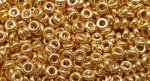 (image for) TOHO 11/o Demi Precision Round Seed Bead. Gold Galvanized PermaFinish, color #11TD-PF557-50