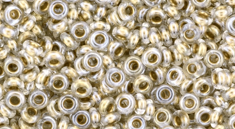 (image for) TOHO 8/o Demi Round, Bronze Lined Crystal Transparent. color # 8TD-989-50