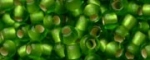 (image for) TOHO Size 11/o Round Seed Bead-Kelly Green Silver Lined Matte. 11T27F-250