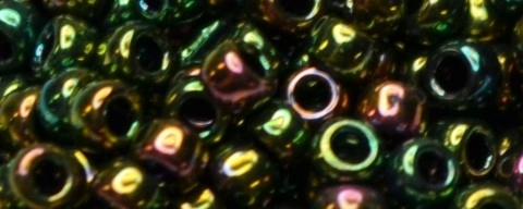 (image for) TOHO Size 15/o Round Seed Bead-Olivine Iris Higher Metallic #15T508-100