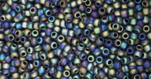 (image for) TOHO 15/o Round Semi-Glazed Rainbow Black #15T2642F-100