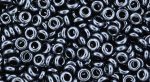 (image for) TOHO 11/o Demi Precision Round Seed Bead, Hematite Metallic, color # 11TD-81-100