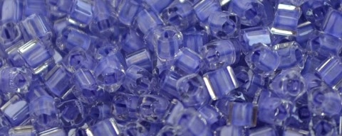 (image for) TOHO 1.5mm Cube Shape Seed Beads-Lilac Lined Crystal