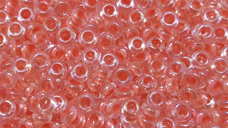 (image for) TOHO 8/o Demi Round, Salmon Lined Crystal Rainbow, color # 8TD-779-50