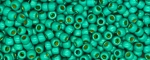 (image for) TOHO Size 11/o Round Seed Bead-Green Turquoise Galvanized Matte PermaFinish. 11TPF578F-100