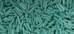 (image for) TOHO Size 3 Bugle Bead. 9mm Length-Green Turquoise Opaque Stock. 100 Gram Bag