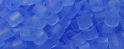 (image for) TOHO 2mm Cube Shape Seed Beads-Light Sapphire Transparent Matte