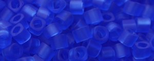 TOHO 2mm Cube Shape Seed Beads-Sapphire Transparent Matte (image for) TOHO 2mm Cube Shape Seed Beads-Sapphire Transparent Matte