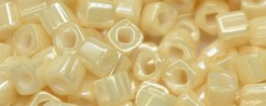 TOHO 2mm Cube Shape Seed Beads-Cream Opaque Luster (image for) TOHO 2mm Cube Shape Seed Beads-Cream Opaque Luster