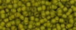 (image for) TOHO Size 11/o Round Seed Bead-Yellow Lined Light Olive Rainbow Matte 11T246FM-100