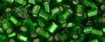 (image for) TOHO Size 8/o Hexagon Shape Seed Bead-Bright Green Silver Lined * 250 Gram Bag