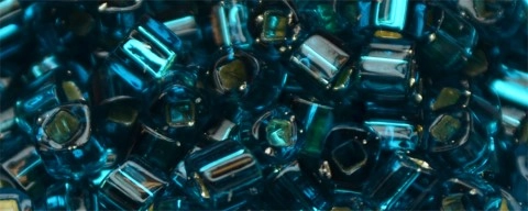 (image for) TOHO 1.5mm Cube Shape Seed Beads-Blue Zircon Silver Lined * 250 Gram Bag