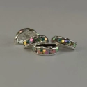 (image for) 12.7x7.5x3mm-Silver Plate Rhinestone 2-Strand Spacer-Crystal AB