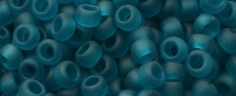 (image for) TOHO Size 15/o Round Seed Bead-Blue Zircon Transparent Matte. 15T7BDF-100