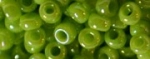 (image for) TOHO Size 11/o Round Seed Bead-Lime Green Opaque Rainbow. 11T404-250