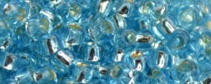 (image for) TOHO Size 15/o Round Seed Bead-Light Aqua Silver Lined. 15T23-100