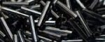 (image for) TOHO Size 3 Bugle Bead. 9mm Length-Hematite Metallic. 100 Gram Bag