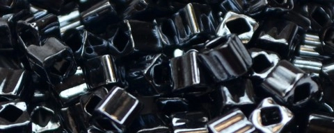 (image for) TOHO 2mm Cube Shape Seed Beads-Hematite Metallic *100 Gram Bag