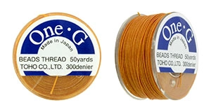 (image for) TOHO One-G Thread (5 Bobbin's) 50 Yards-Orange * PT-15-50-5