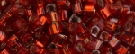 (image for) TOHO 1.5mm Cube Shape Seed Beads-Ruby Silver Lined * 100 Gram Bag