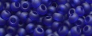 (image for) TOHO Size 11/o Round Seed Bead-Dark Cobalt Blue Transparent Matte. 11T8DF-250