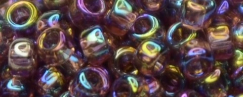 (image for) TOHO Size 15/o Round Seed Bead-Amethyst Transparent Rainbow. 15T166B-100