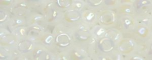 (image for) TOHO Size 15/o Round Seed Bead-White Opaque Rainbow #15T401-100