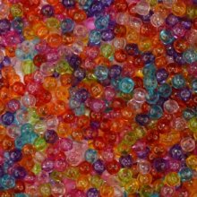 (image for) Acrylic Bead-3 mm Round-Translucent Color Mix * 40,000 beads