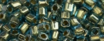 (image for) TOHO 2mm Cube Shape Seed Beads-Bronze Lined Aqua. #T2C990-100