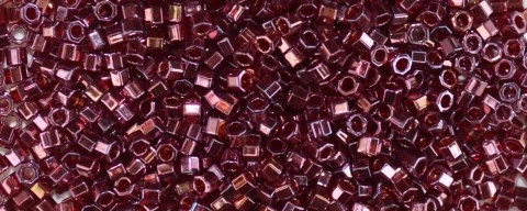 (image for) TOHO Aiko Hexagon-Cranberry Gold Luster TBC-332-50