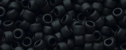(image for) TOHO Size 15/o Round Seed Bead-Jet Black Matte Opaque. 15T49F-100
