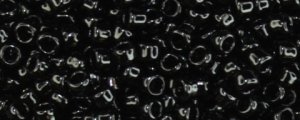 (image for) TOHO Size 11/o Round Takumi Large Hole Seed Bead. Jet Black Opaque * 250 Gram Bag