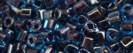 (image for) TOHO 1.5mm Cube Shape Seed Beads-Dark Purple Lined Aqua