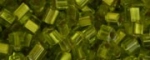(image for) TOHO Size 11/o Triangle Shape Seed Bead-Peridot Green Silver Lined Matte * 100 Gram Bag