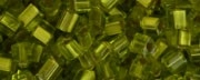 (image for) TOHO Size 11/o Triangle Shape Seed Bead-Peridot Green Silver Lined Matte * 100 Gram Bag