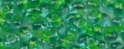 (image for) TOHO 4mm Magatama Bead Lime Green Lined Aqua #4TMag307-100