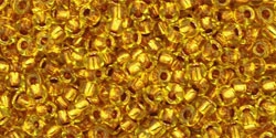 (image for) TOHO Size 11/o Round Seed Bead-Copper Lined Citrine Transparent. 11T745-250