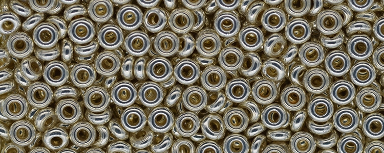 (image for) TOHO 11/o Demi Precision Round Seed Bead, Silver Galvanized PermaFinish, color #11TD-PF558-50
