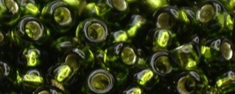 (image for) TOHO Size 15/o Round Seed Bead-Olivine Silver Lined. 15T37-100