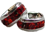 (image for) 4mm Silver Plate Rhinestone Rondelle-Hyacinth-100 pack