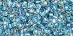 (image for) TOHO Size 11/o Round Seed Bead-Blue Lined Crystal Rainbow. 11T263-100